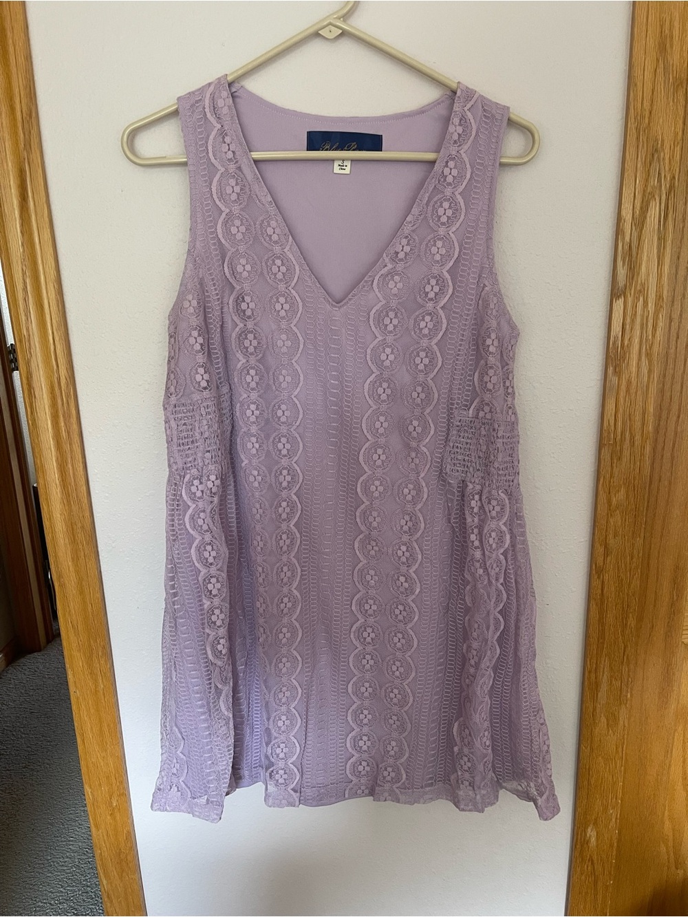 Blue Rain Lavender Lace Dress